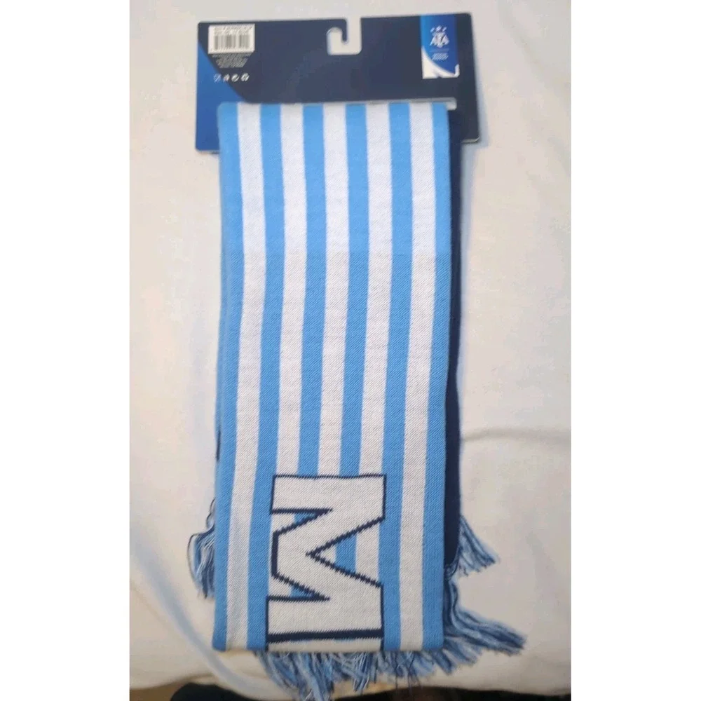 Messi #10 Oficial AFA Argentina Soccer Scarf Icon Sports Blue White Knit New